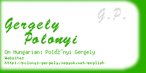 gergely polonyi business card